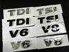 ABAU1 1 шт. 3D ABS высокое качество V6 V8 TDI TSI Автомобиль Буквы Задний багажник Наклейки Эмблема значок наклейка Стикер Декаль стайлинг