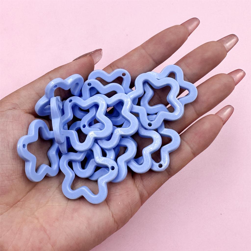 Высококачественная подвеска в виде звезды пентаграммы, 40 шт., подвески цвета конфет для ожерелья, сережек, изготовление украшений своими руками, 30 мм, акрил