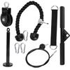 9PcsSet DIY Fitness Equipment Set Home Exercise Arm Strength Training Rope Pulley System