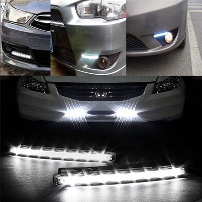 Автомобильный свет 8 Led Drl Противотуманная фара дневного света Дневные ходовые белые лампы