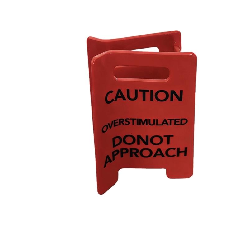 Lightweight Comfortable Hair Clip for Parties Daily Outings Features Humorous Caution Overstimulated Theme Accessory.