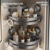 Punch-Free Suction Cup Triangle Bathroom Storage Rack