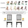 Solid Color Dining Chair Covers Diamond Grid Cushion Covers Chair Seat Cover  For Home  Office