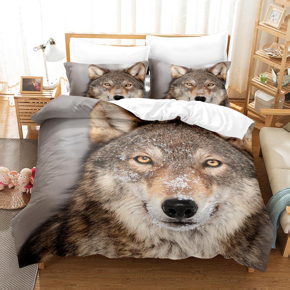Wolf Cute Animal Bedding Set 3d Printing Kids Adult Luxury Gift Duvet Cover Comfortable Home Textiles Single Full King Twin Size