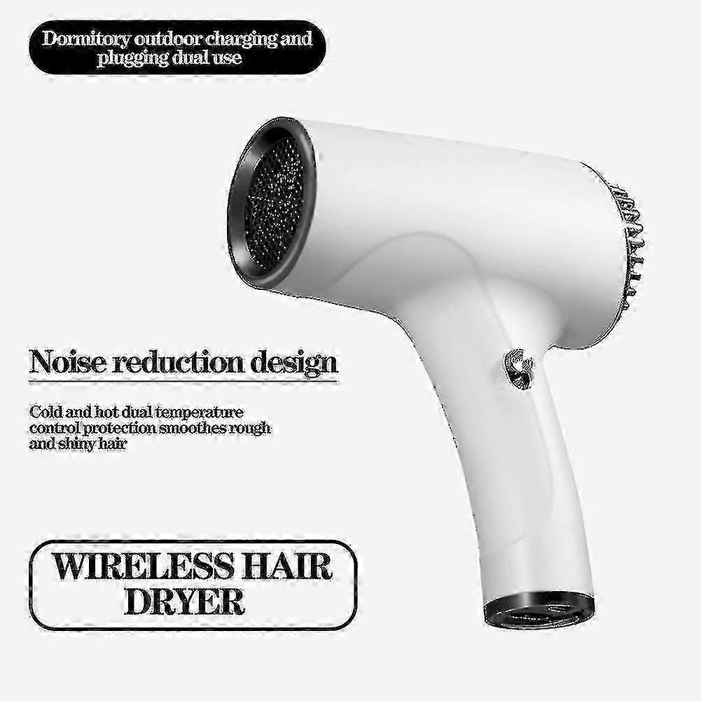 Wireless Rechargeable Hair Dryer Portable Hot And Cold Wind Hair Dryer