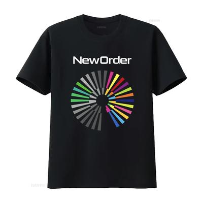 Футболка группы New Order Полные размеры S 5XL Мультиколор Ретро-дизайн винтажный Стирка повседневная дизайнерская одежда Дышащая homme