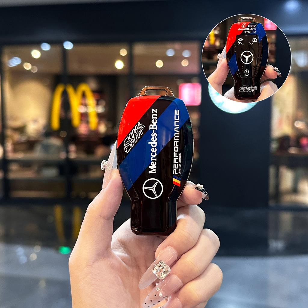 DDE2 New TPU Car Key Case Cover Shell Fob For Mercedes Benz A C E S Class W204 W205 W212 W213 W176 W177 GLC CLA AMG Auto Accessories