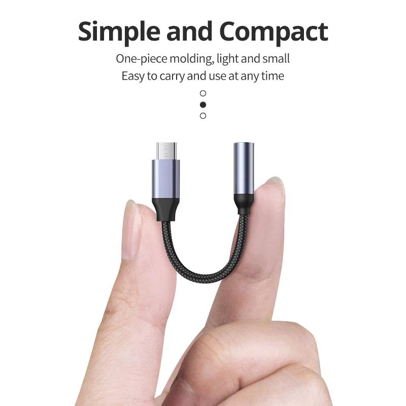 USB Type C To 3.5mm Aux Adapter Type-c 3 5 Jack Audio Cable Earphone Cable Converter for Samsung Galaxy S21 Ultra S20 Note 20