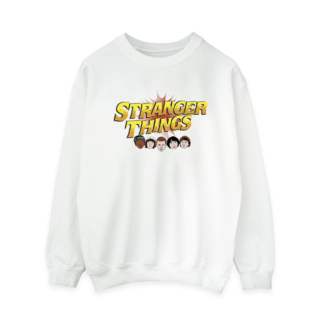 Netflix Womens/Ladies Stranger Things Comic Heads Sweatshirt