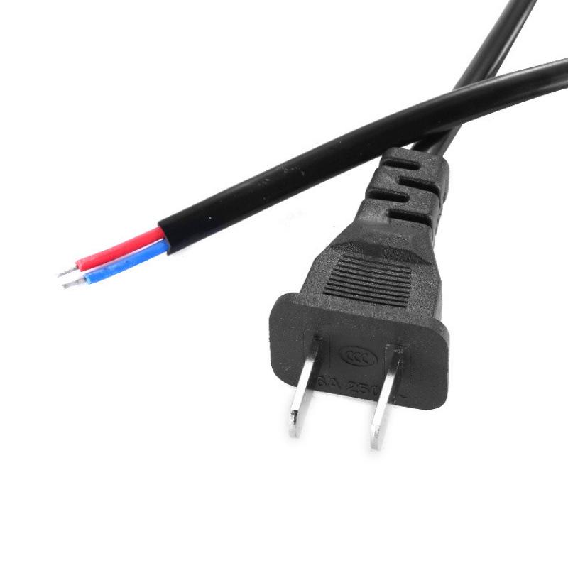 Pure Copper Anti-Freeze Medium Spec Desk Lamp/Speaker Power Cord with Flat Two-Pin Solder Tail