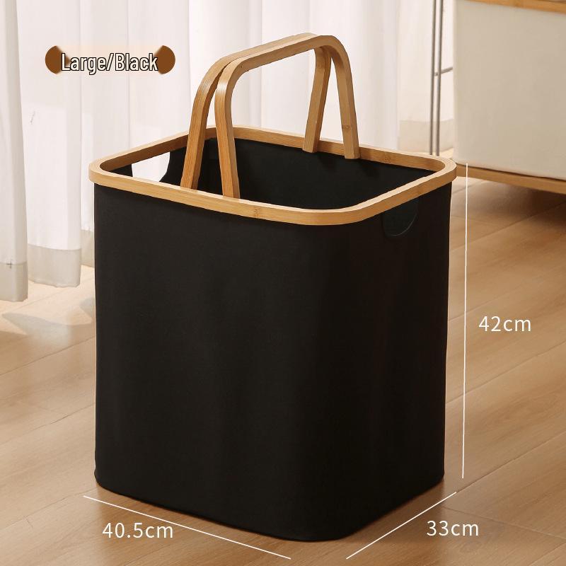 Elegant Foldable Laundry Hamper - Spacious Bathroom Storage Basket