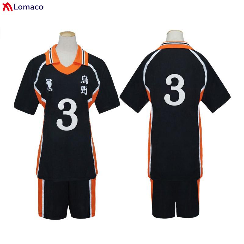 Anime Haikyu Karasuno High School Volleyball Club Shoyo Hinata Kageyama Tobio Sportswear Jersey Uniform Suit Cosplay Costume