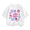 Children's T-shirt Girls' Casual Top Short Sleeve Cartoon Printed Pattern T-Shirt Girls