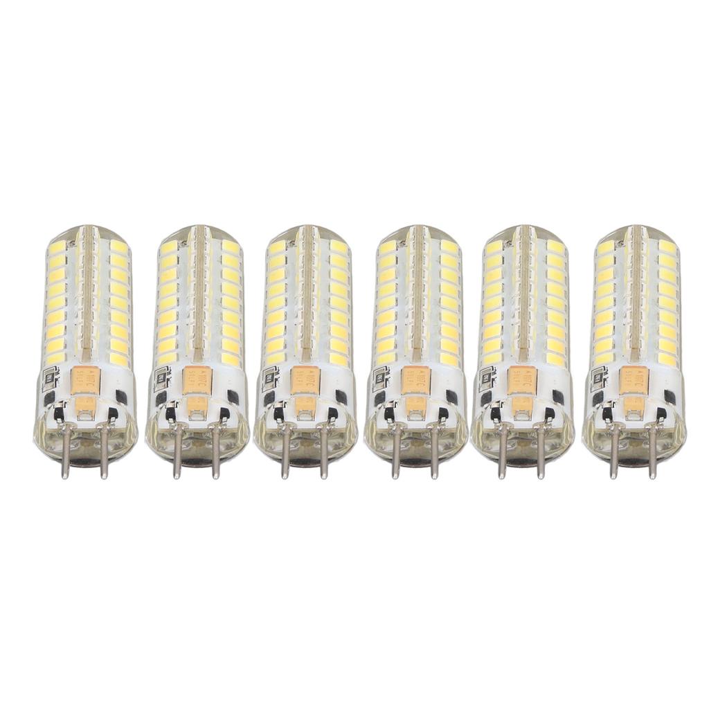 6Pcs GY6.35 LED Bulb 7W AC DC12V 700lm 72 LEDs 360 Degree LED Corn Light Bulb for Pendant Lamps