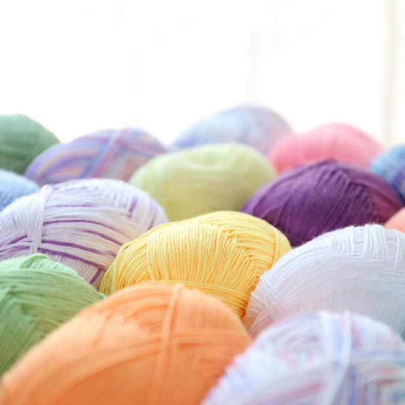 50g/Ball DIY Crochet Yarn Hand Woven Yarn Knitted Fabric Natural Bamboo Cotton Baby High Quality