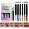 MLSMILE Pearl Eye Eyeliner Explosion Color Sequins, Waterproof, Waterproof and Not Blooming Eyeliner Set
