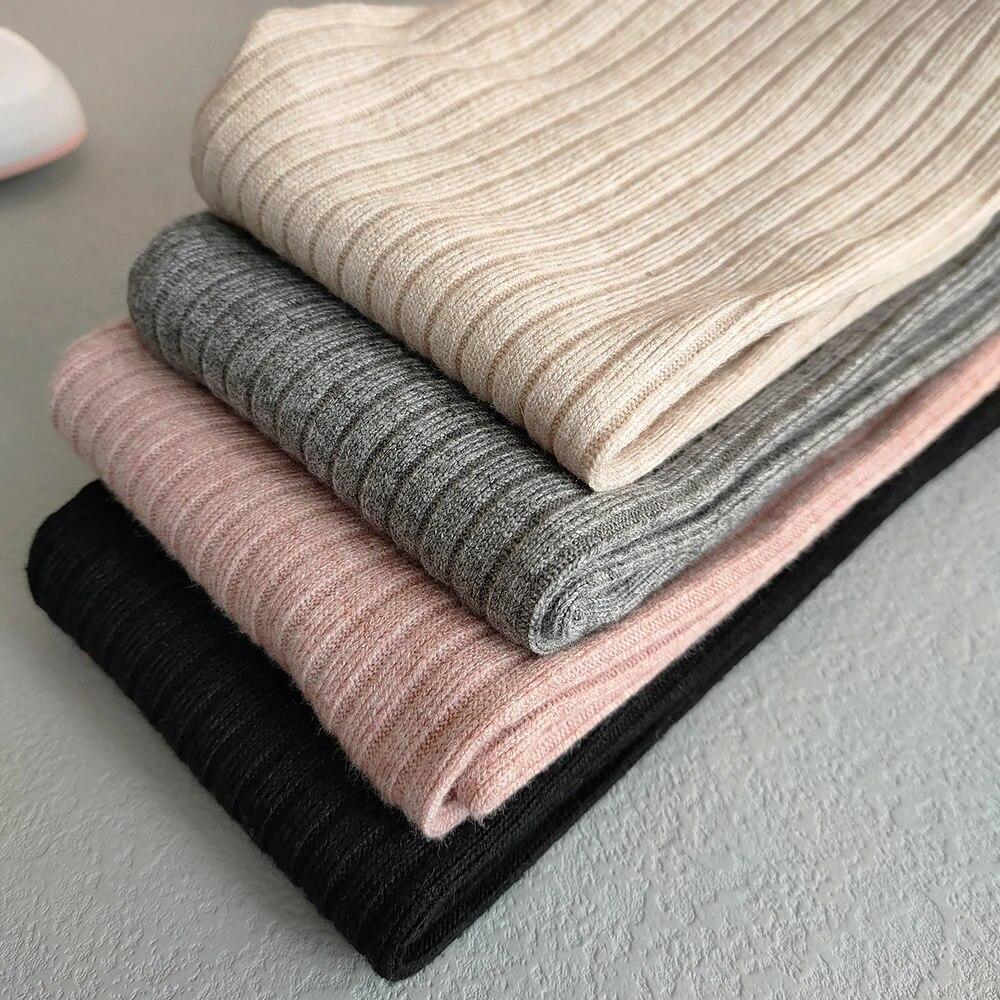 Детские брюки для девочек, хлопковые эластичные узкие леггинсы из кашемира на весну и осень