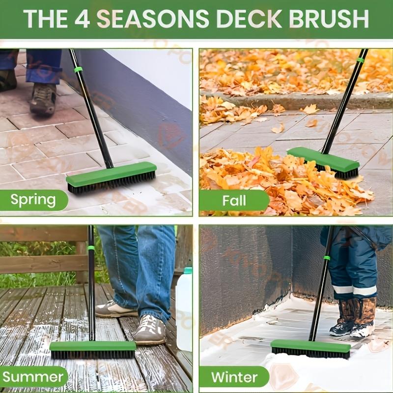 3 In 1 Steel Wire Garden Weed Brush Long Handle Moss Remover Set For Garden Patio Cleaning Supplies
