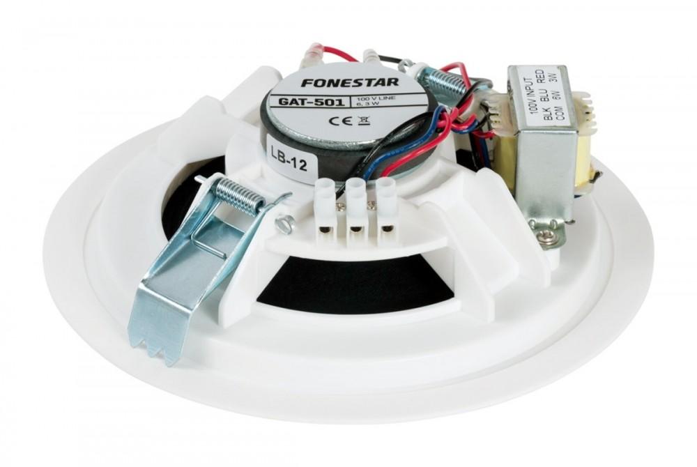Fonestar Gat-501 - Głośnik Okrągły Do Zabudowy 100 V, 5'', Biały