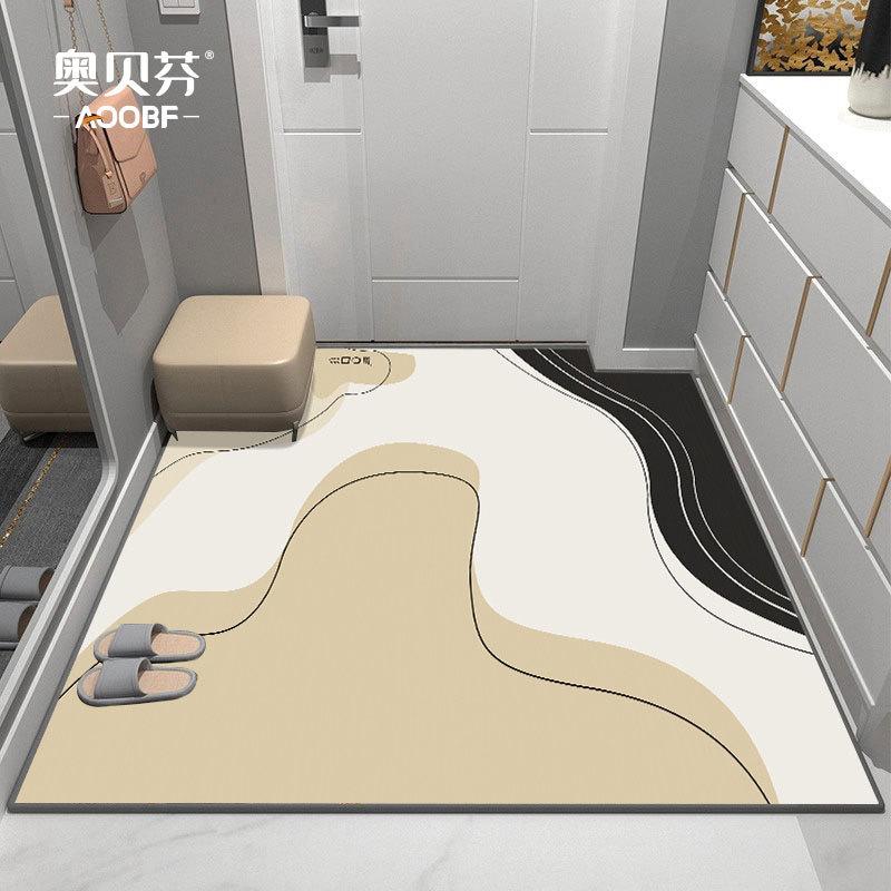 Современный ковер для входа, утолщенный, моющийся, ковер для гостиной, спальни, напольный коврик, коврик для ног