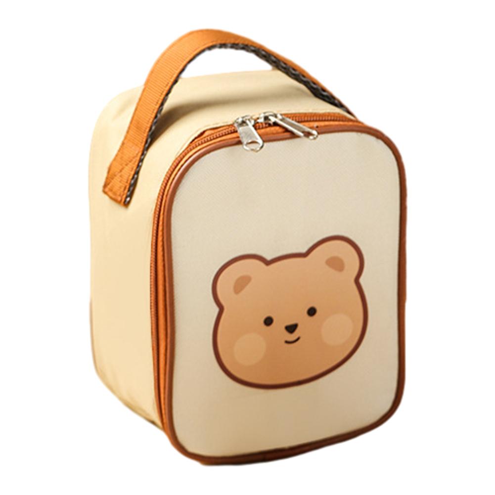 Коробка для обеда из нержавеющей стали, милый медведь, герметичный контейнер для еды, термочашка для офиса, на открытом воздухе, для горячей или холодной еды