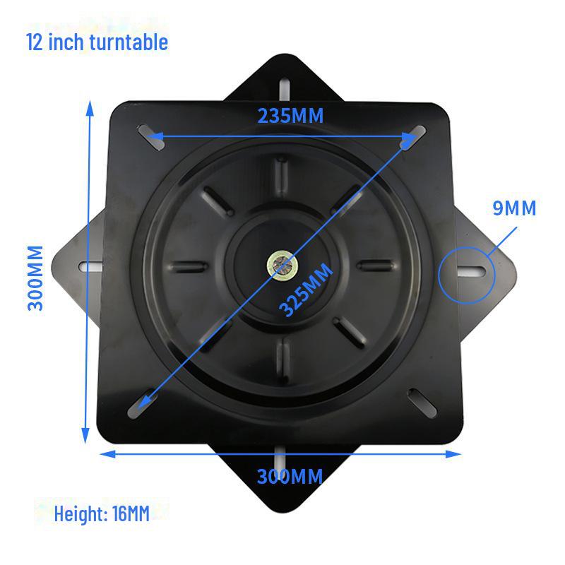 Квадратная черная железная мебельная поворотная база для стульев