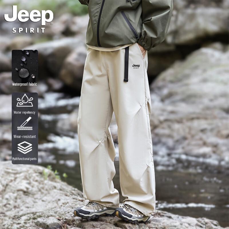 JEEP Men's American-Style Outdoor Waterproof Softshell Hiking Pants