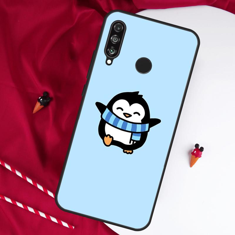 Мультяшный пингвин для Huawei Nova 11 Pro 9 10 SE Y60 Y70 Y90 Y61 Y91 Y73 Y72 12i 11i 8i P20 P30 P40 Lite Чехол