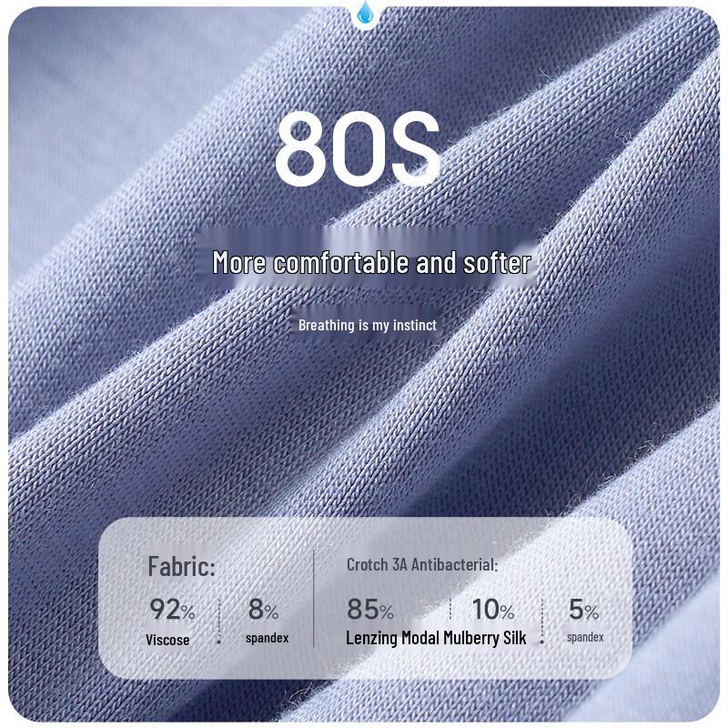 Hengyuanxiang Men's Large Size 7A Antibacterial Modal Boxer Briefs 4-Pack