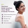 Гель для душа Santoor Glowing Skin, обогащенный экстрактами сандалового дерева и дикой куркумы, без мыла и парабенов, pH-сбалансированный гель для душа, 230 мл
