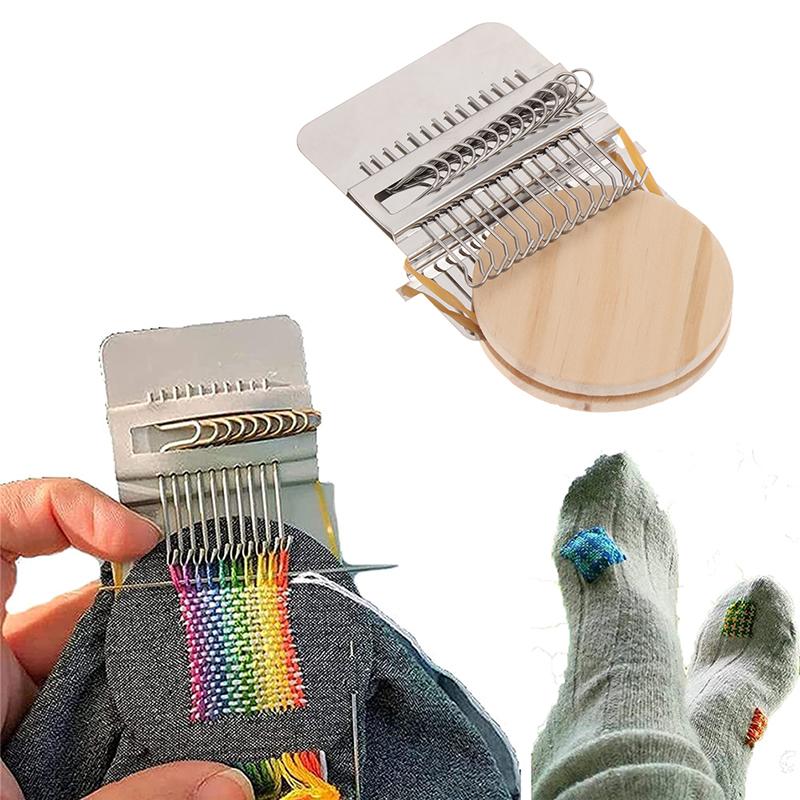 Мини-станок для штопки DIY Машина для шитья одежды Маленький ткацкий станок Маленький станок для ремонта Штопальная машина С инструкциями Аксессуары