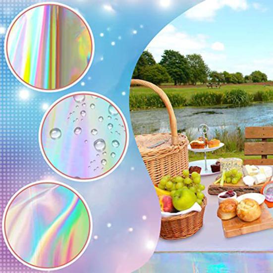 3 шт. блестящая скатерть голографическая водонепроницаемая скатерть прямоугольная дискотека скатерть Декор для дня рождения