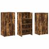 Reception Desk in Smoked Oak Finish 155 x 50 x 103.5 cm Engineered Wood