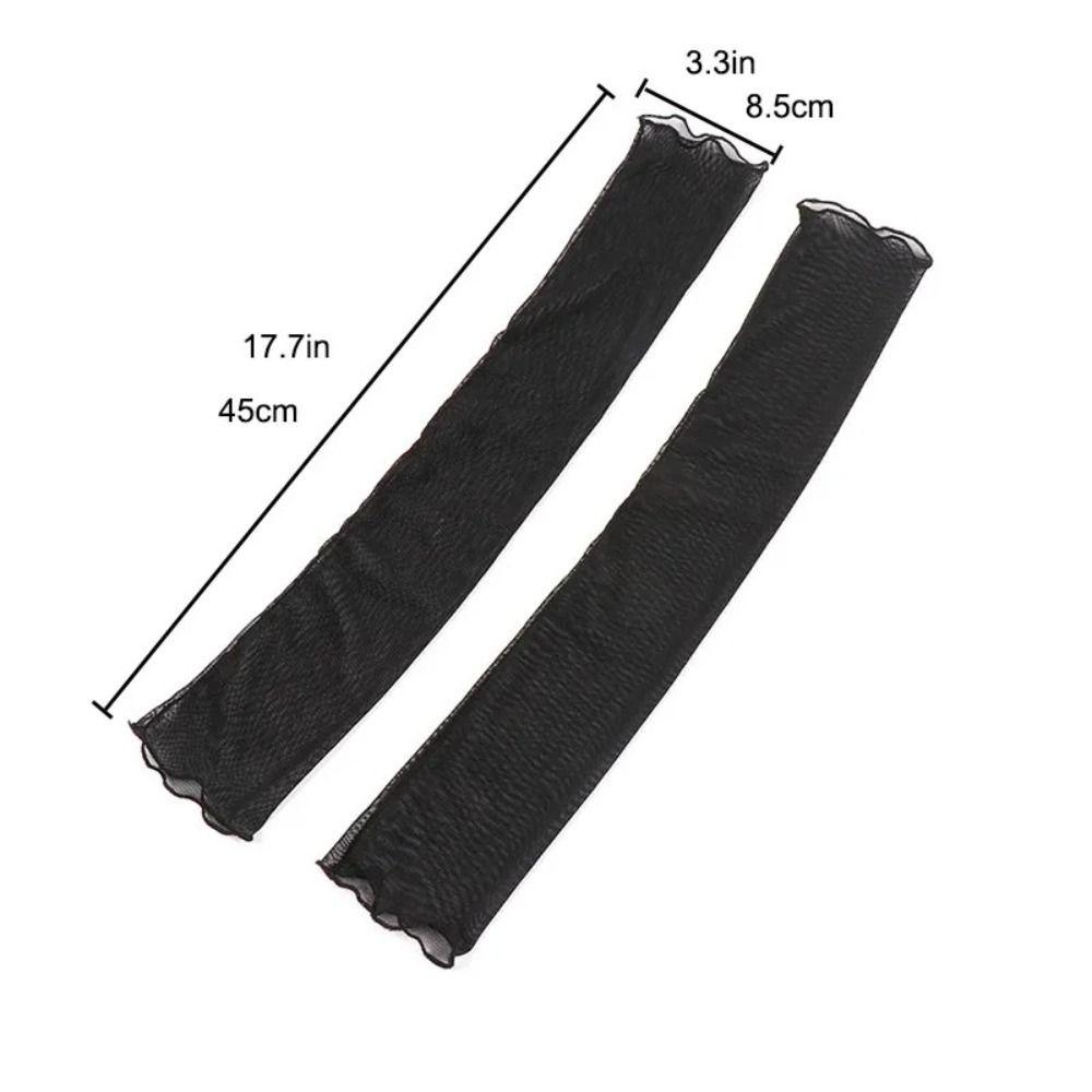 Fingerless Sun Protection Sleeves Thin Long Sleeves Fashion Mesh Sleeves Summer