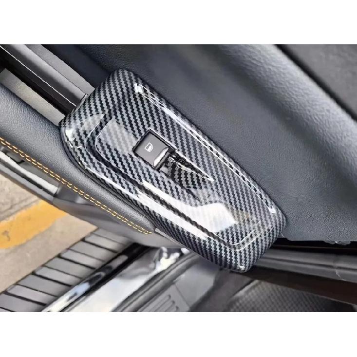For Ford RANGER T9 2024 Interior ABS Carbon Door Armrest Window Switch Buttons Panel Covers Trims Car Styling Accessories