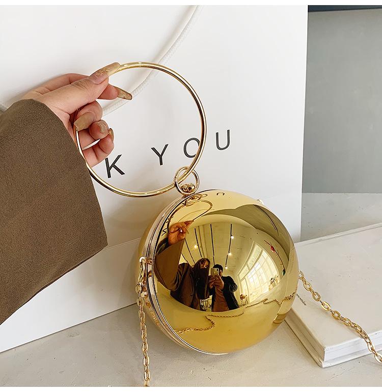 Прозрачная сумка женская акриловая 2025 новая корейская версия универсальная сферическая цепочка сумка через плечо для девочки