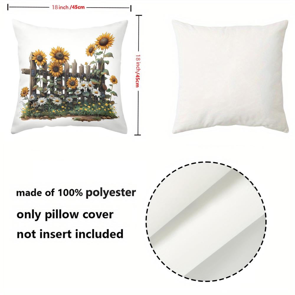 Floral Fence Pattern Decorative Throw Pillow Cushions Polyester pillowcase, sofa decorative cushion cov Headboard Pillow