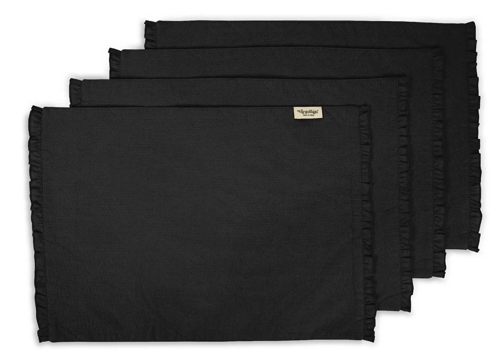 Vargottam Черный домашний декор, двусторонний декор стола, оборки, салфетки, двусторонний обеденный коврик-набор