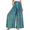 Women's Summer Wide Leg Pants High Waisted Flowing Pockets Fashion Casual Casual Bohemian Printed Beach Pants