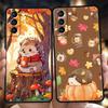 Autumn Cute Hedgehog Design Phone Case for Samsung Galaxy S25 S24 S23 S22 S20 S21 FE Ultra S10 S10E Plus S25 Edge Soft TPU Cover