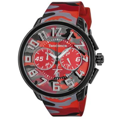 Gulliver Round CAMO Gulliver Round Camouflage Dial Stainless Mineral Glass Quartz 51MM Watch TY046024 Red [Tendence] Сталь/нейлон Мужские [Товар]