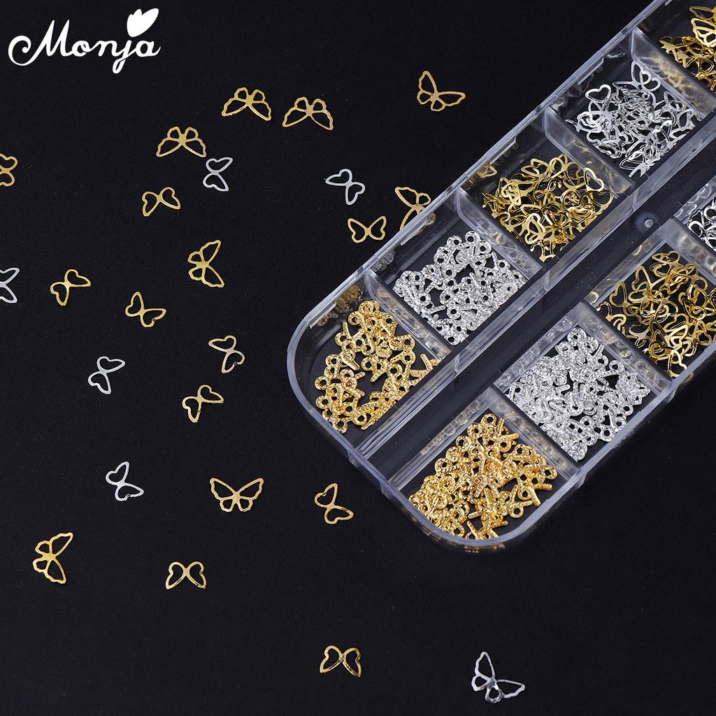 Металлические бабочки для маникюрного дизайна