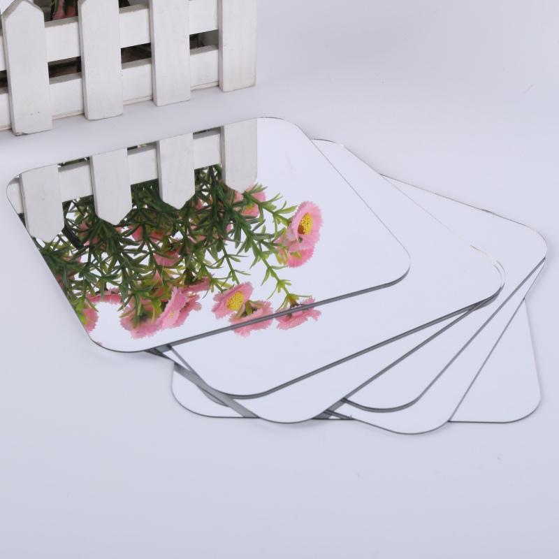 6pcs/set 3D Acrylic Mirror Wall Sticker 15x15cm Square Self-Adhesive Removable Art Wall Stickers Home Party Wall Mirror Stickers