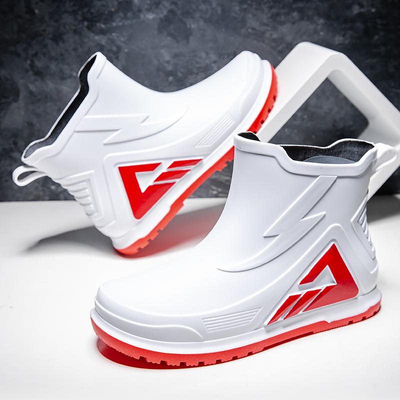 Мужская рабочая обувь для повара, водонепроницаемые маслостойкие кухонные рабочие ботинки для повара, нескользящие непромокаемые ботильоны, мужская защитная обувь для отеля, ресторана