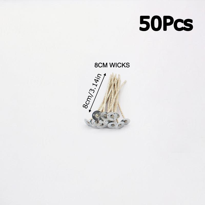 50 шт. Фитильная технология Идеально для изготовления свечей Свечные фитили Сделай сам 40 прядей Ароматерапия 8 см 10 см 15 см 20 см