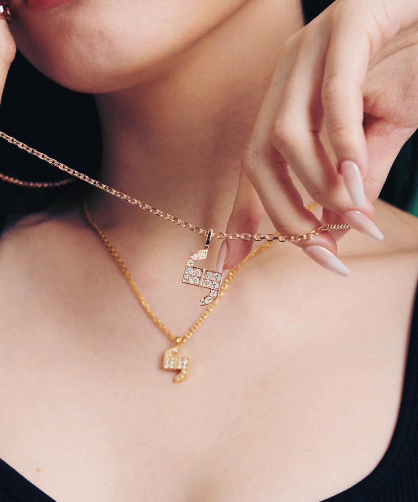 Valik [925 Silver] No.02 Signature Pavé Necklace [L]