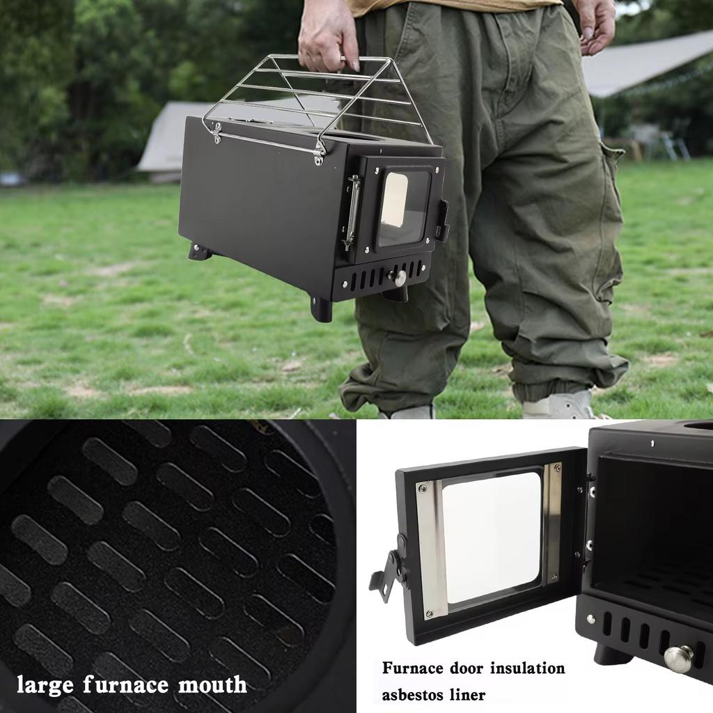 Многофункциональная палаточная печь, разборная, для кемпинга на открытом воздухе, дровяная печь, отопительная горелка для пеших походов, кемпинга, путешествий, пикника