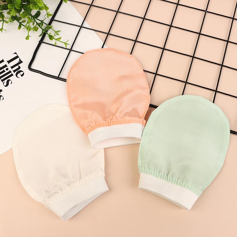 Шелковое отшелушивающее полотенце для умывания лица Мягкий отшелушивающий скраб для ванны Шелковые перчатки для умывания лица