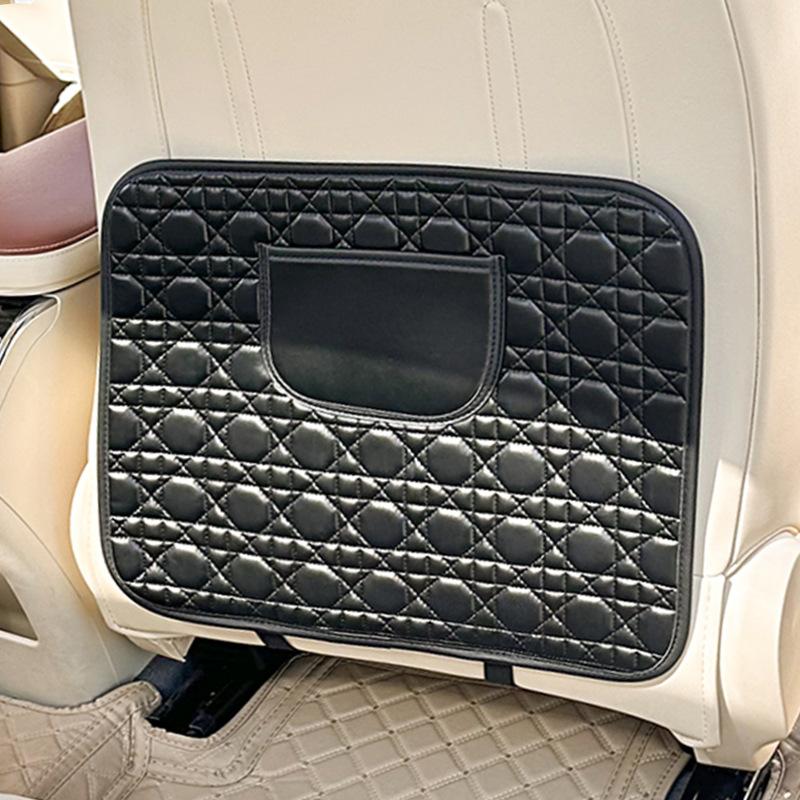Car Seat Anti-kick Pad Rear Seat Back PU Leather Anti-dirty Protective Pad Wear-resistant Dirt-resistant Rear Protective Pad
