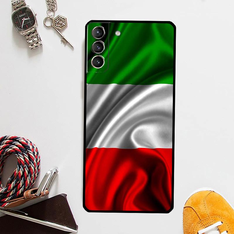 Italy Flag Phone Case For Samsung Galaxy S24 Ultra S22 Plus S20 S21 S23 FE Note 20 10 S8 S9 S10 Cover